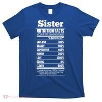 Sister Nutrition Facts Funny Mothers Day Gift T-Shirt thumb 0