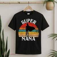 Super Nana Grandma Funny Vintage Woman Hero T-Shirt thumb 2