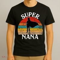 Super Nana Grandma Funny Vintage Woman Hero T-Shirt thumb 3