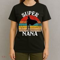 Super Nana Grandma Funny Vintage Woman Hero T-Shirt thumb 4