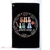 School Nurse God Says Bible Verse Christian Back To School Golf Towel thumb 0