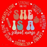 School Nurse God Says Bible Verse Christian Back To School Santa Hat thumb 1