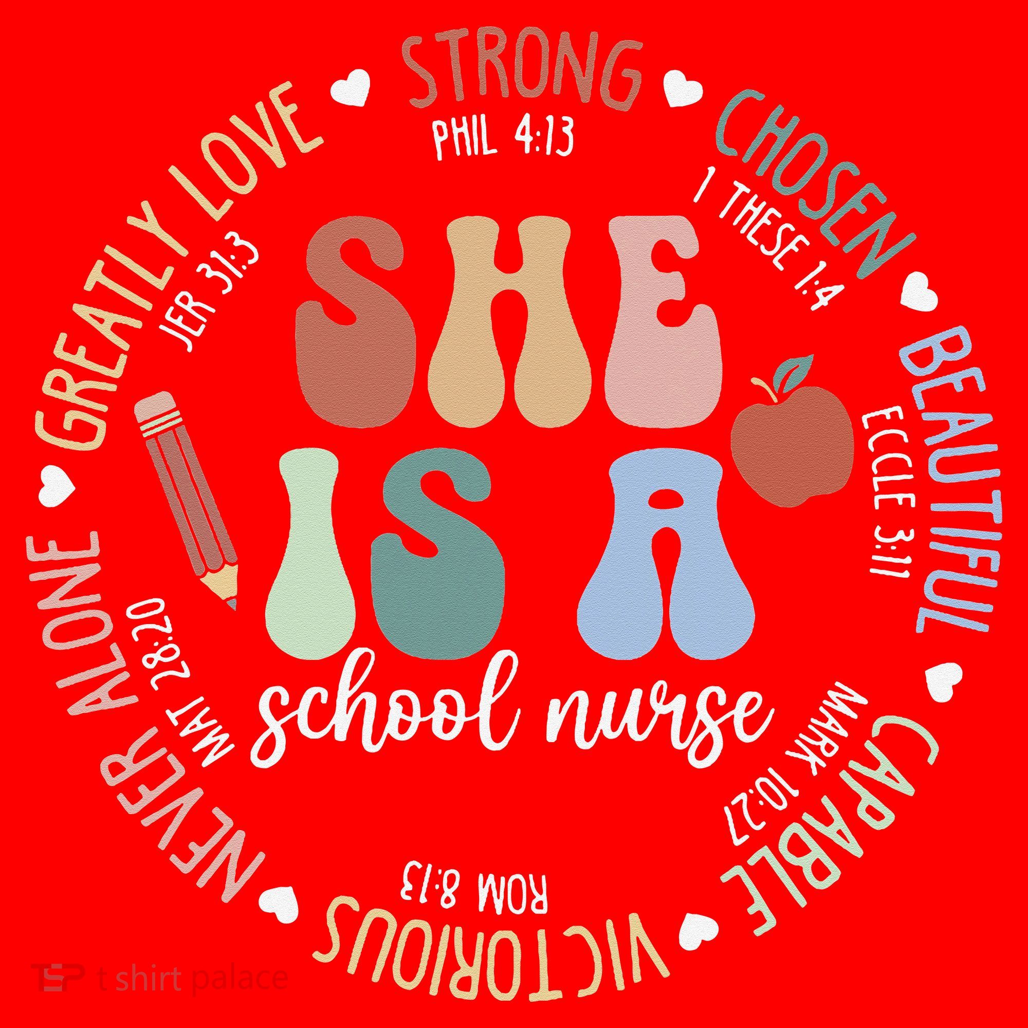 School Nurse God Says Bible Verse Christian Back To School Santa Hat
