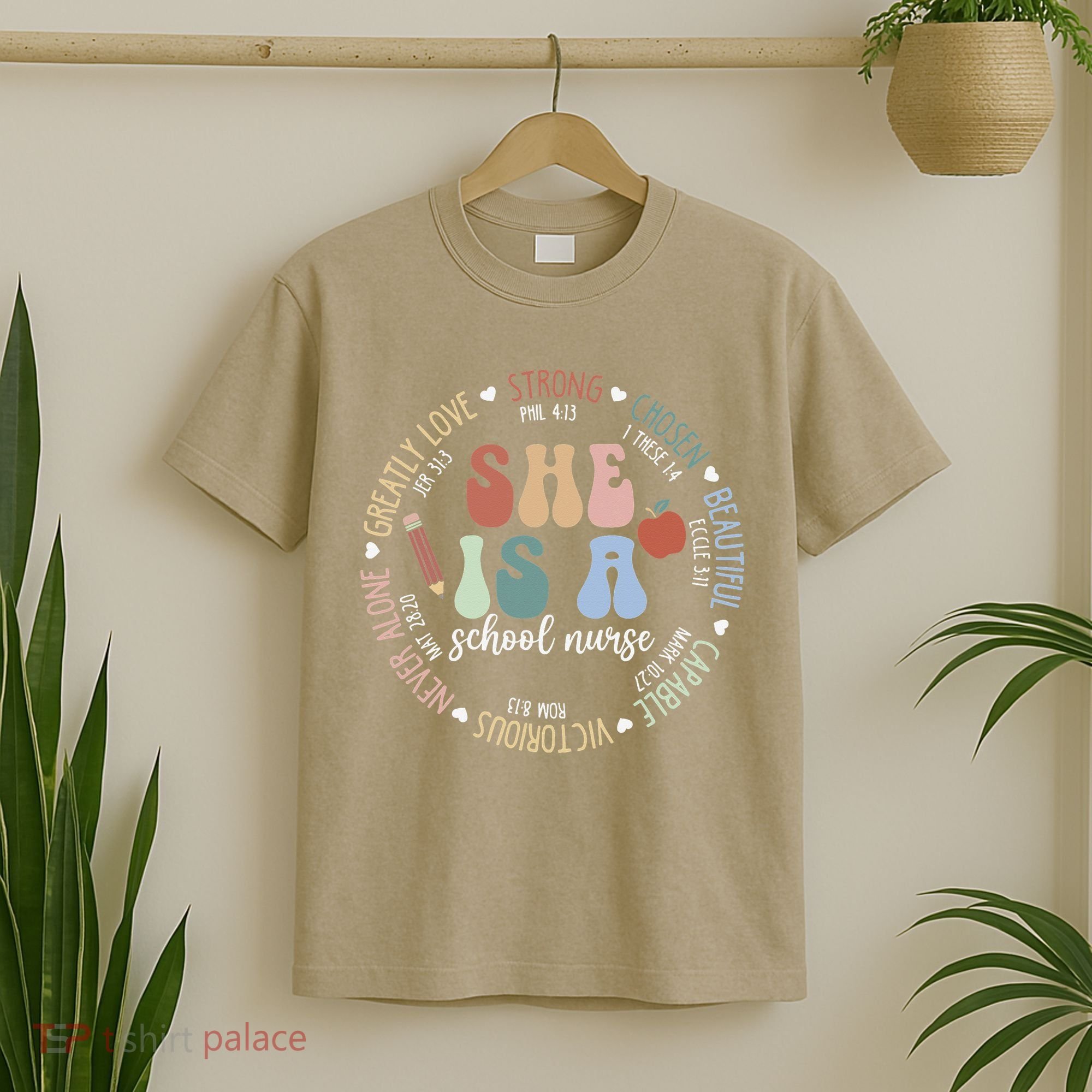 School Nurse God Says Bible Verse Christian Back To School T-Shirt