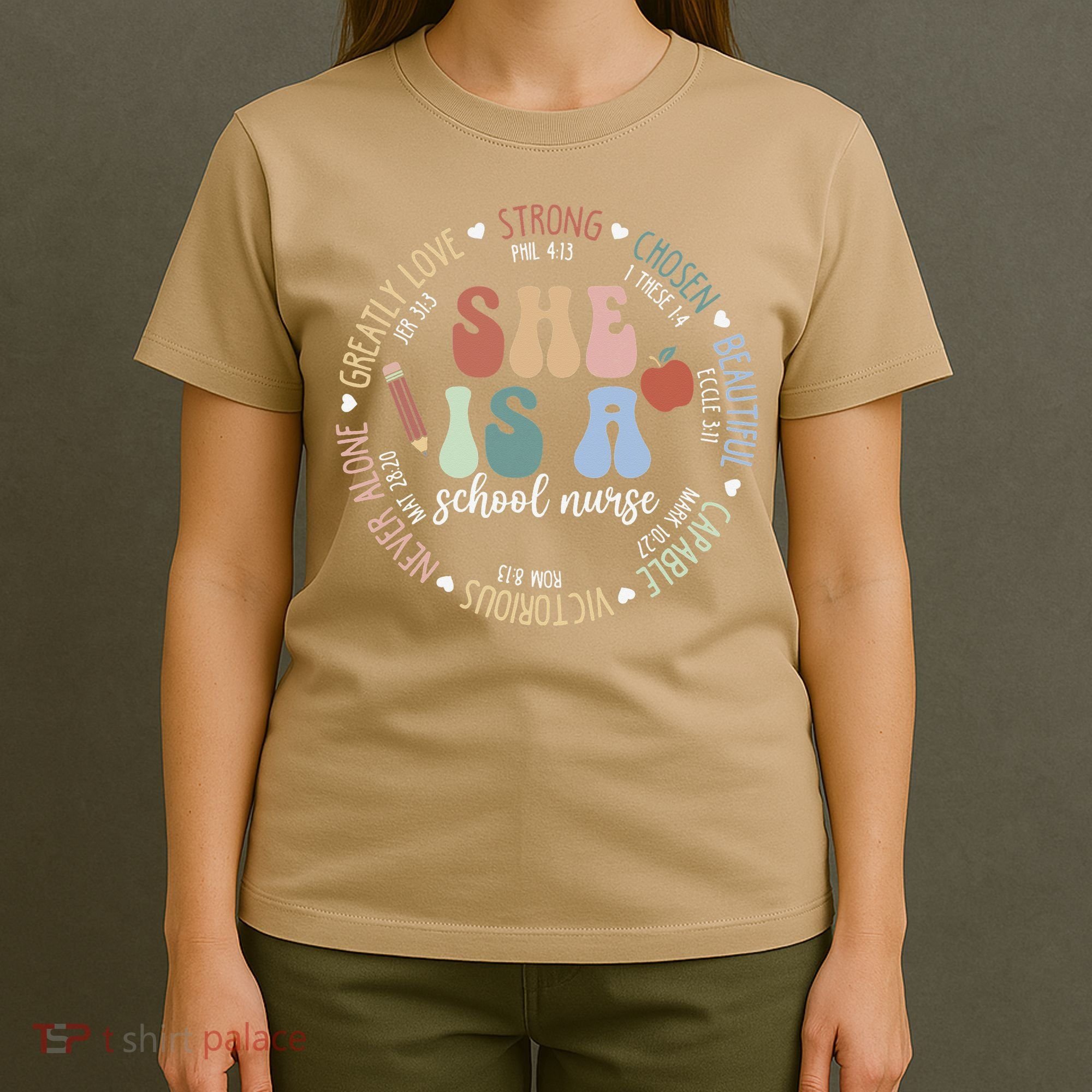 School Nurse God Says Bible Verse Christian Back To School T-Shirt