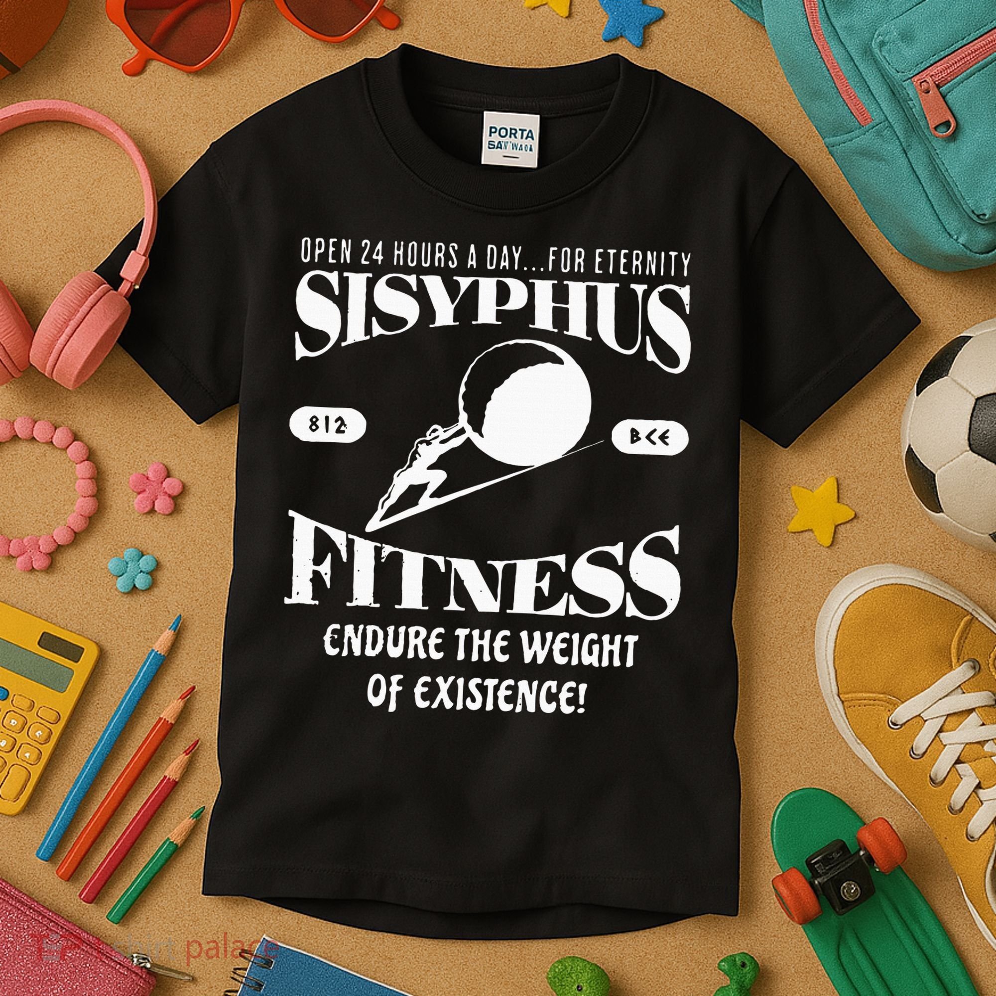 Sisyphus Ness Greek Mythology Workout S Kids T-Shirt