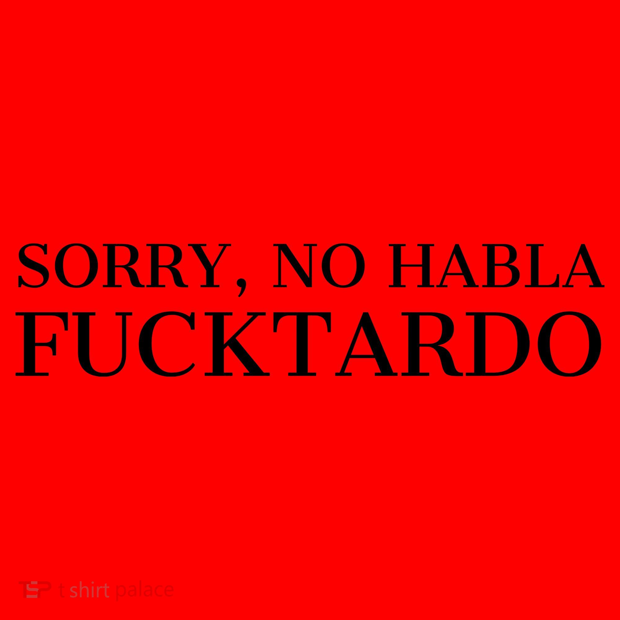 Sorry, No Habla Fucktardo Funny Santa Hat