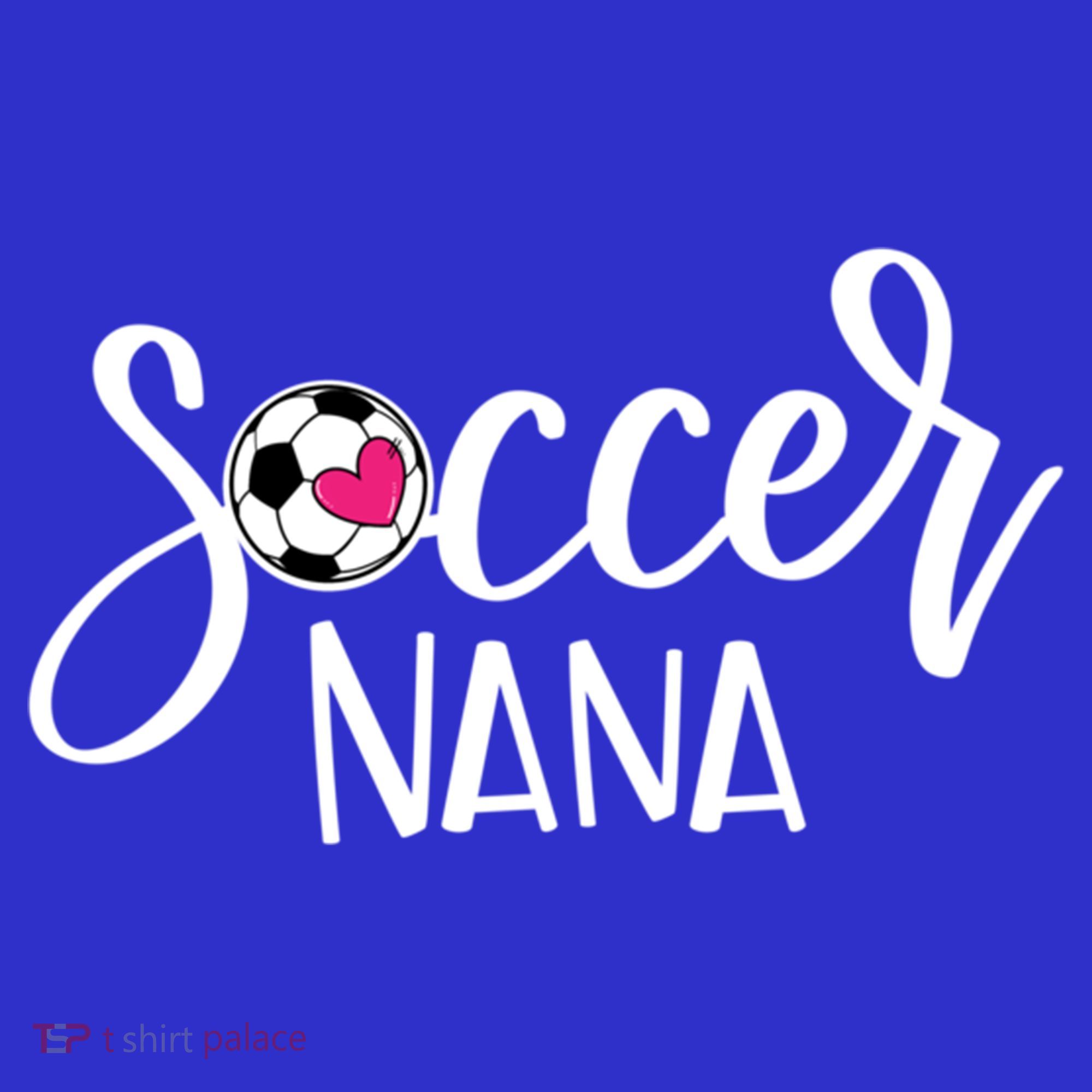 Soccer Nana Hand Lettered Gift For Nana With Ball And Heart Gift Women's Tank Top