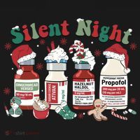 Retro Silent Night ICU Nurse Christmas Intensive Care Unit 1 Women's Hoodie thumb 2