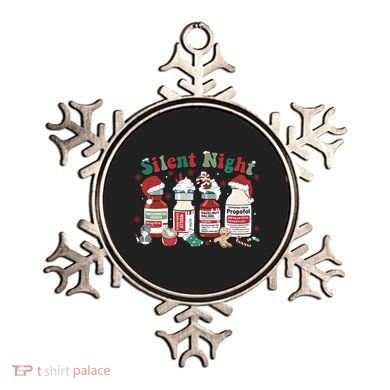 Retro Silent Night ICU Nurse Christmas Intensive Care Unit 1 Ornament