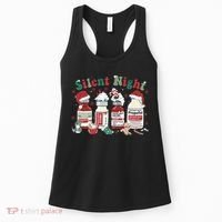 Retro Silent Night ICU Nurse Christmas Intensive Care Unit 1 Women's Tank Top thumb 0