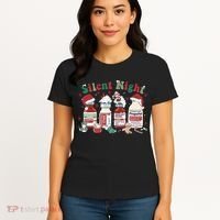 Retro Silent Night ICU Nurse Christmas Intensive Care Unit 1 Women's T-Shirt thumb 4