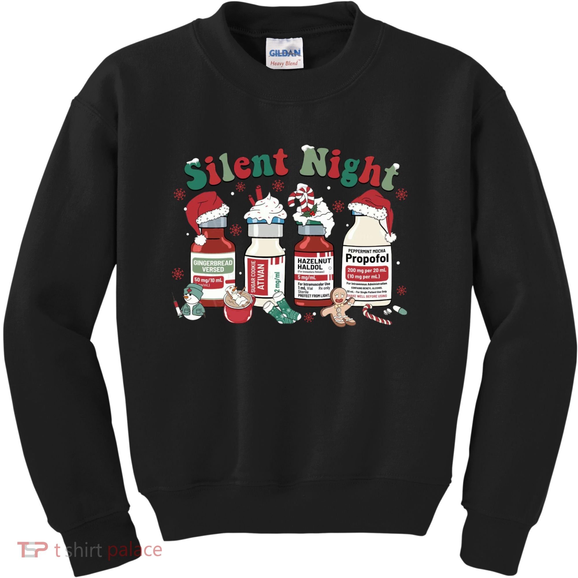 Retro Silent Night ICU Nurse Christmas Intensive Care Unit 1 Kids Sweatshirt