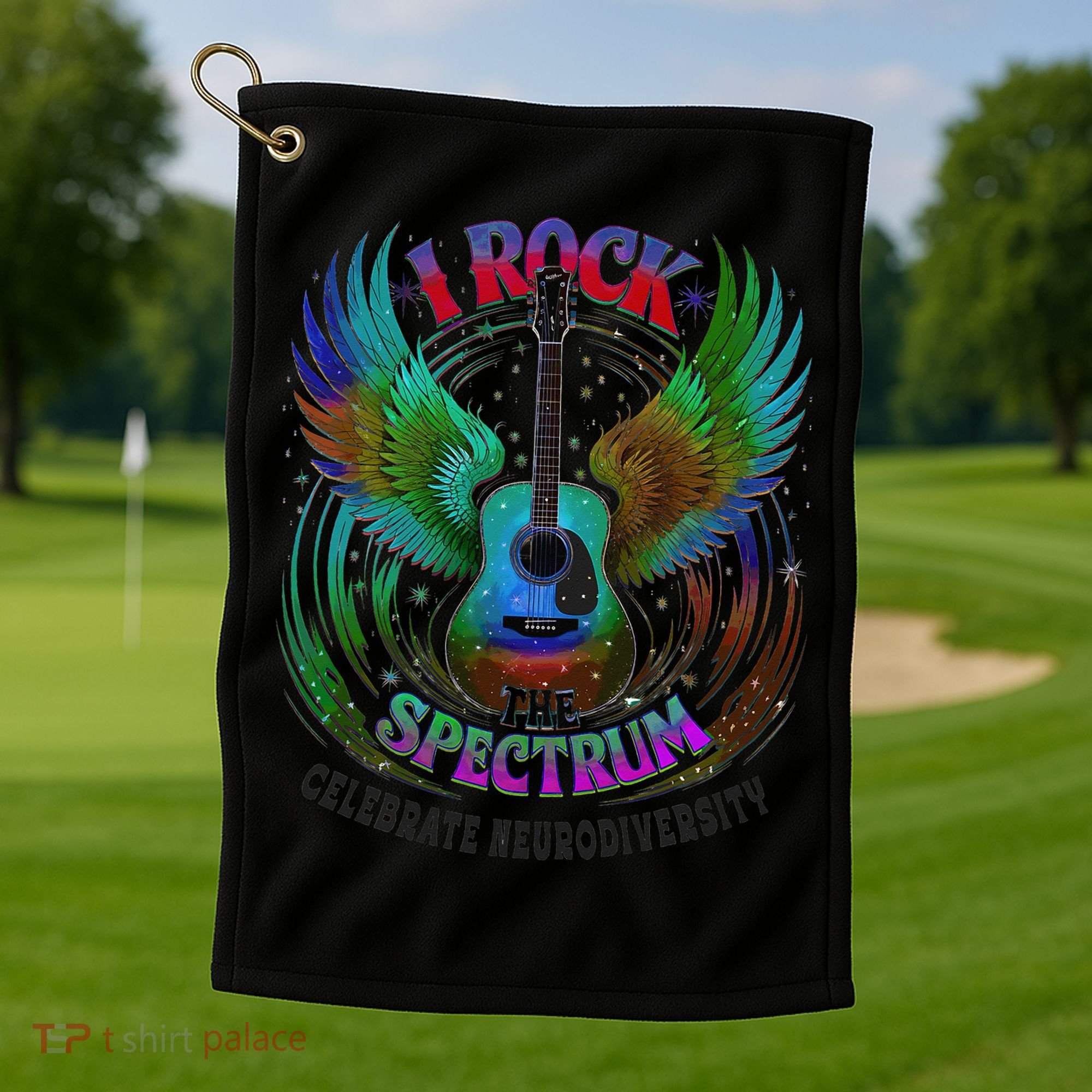 Spectrum Neurodiversity I ROCK THE SPECTRUM Autism Golf Towel