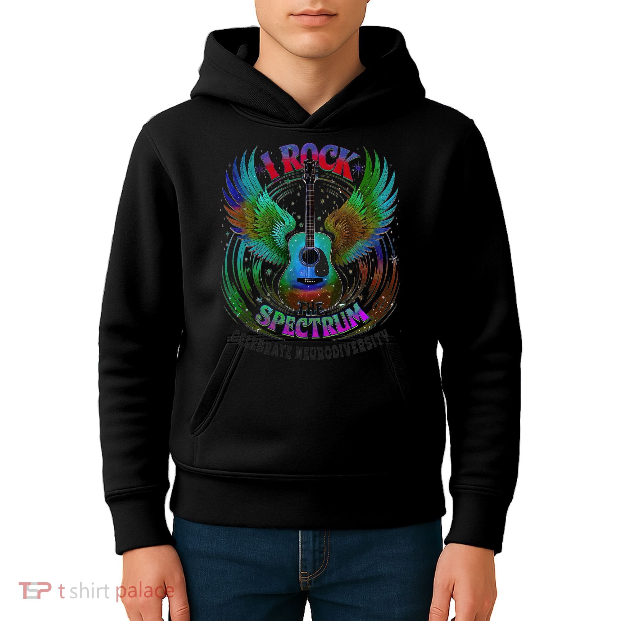 Spectrum Neurodiversity I ROCK THE SPECTRUM Autism Kids Hoodie