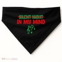 Silent Night In My Mind - Music Christmas Graphic  USA-Made Doggie Bandana thumb 0