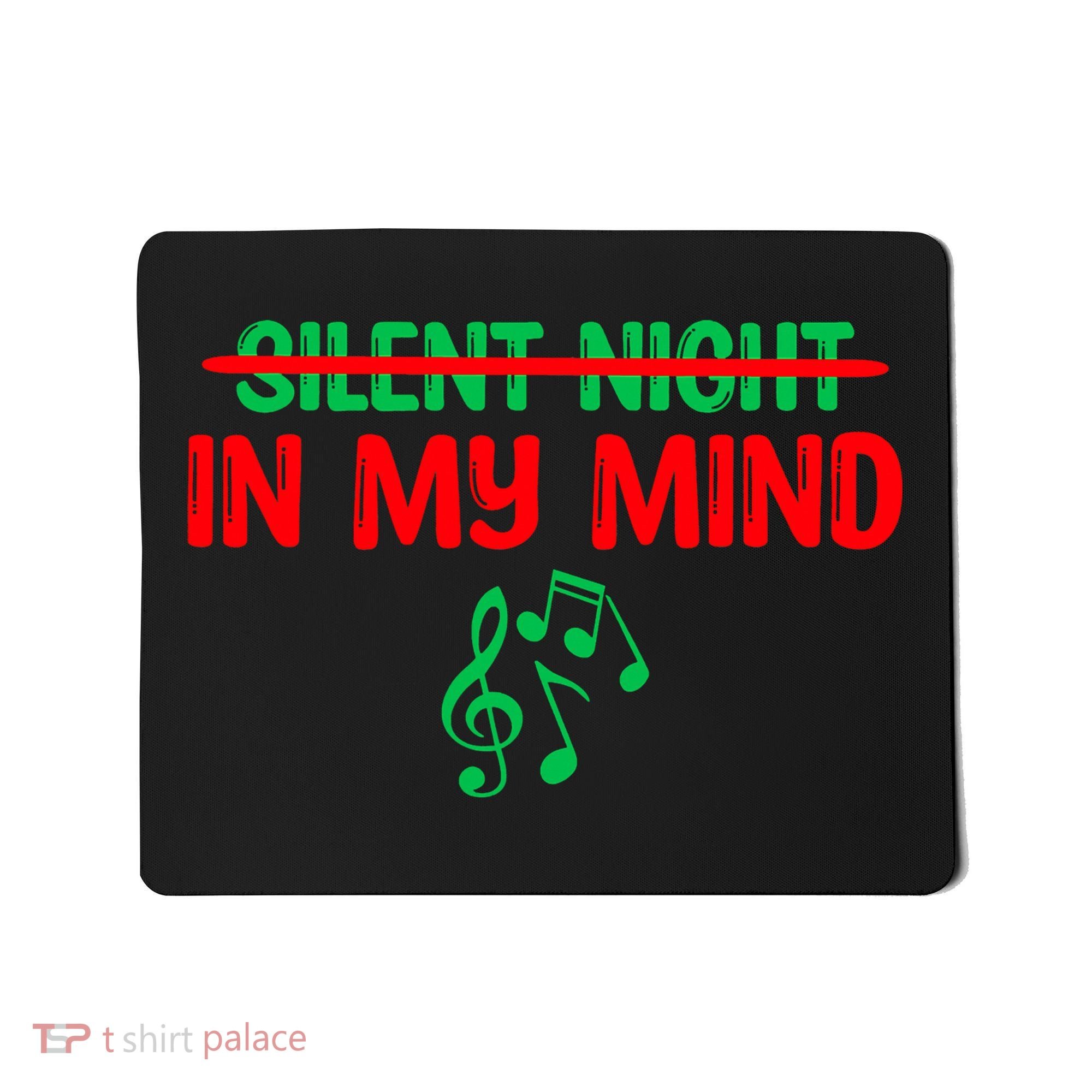 Silent Night In My Mind - Music Christmas Graphic  Mousepad