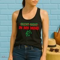 Silent Night In My Mind - Music Christmas Graphic  Women's Tank Top thumb 2