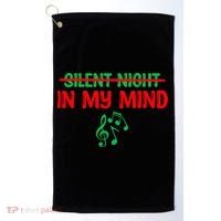 Silent Night In My Mind - Music Christmas Graphic  Golf Towel thumb 0