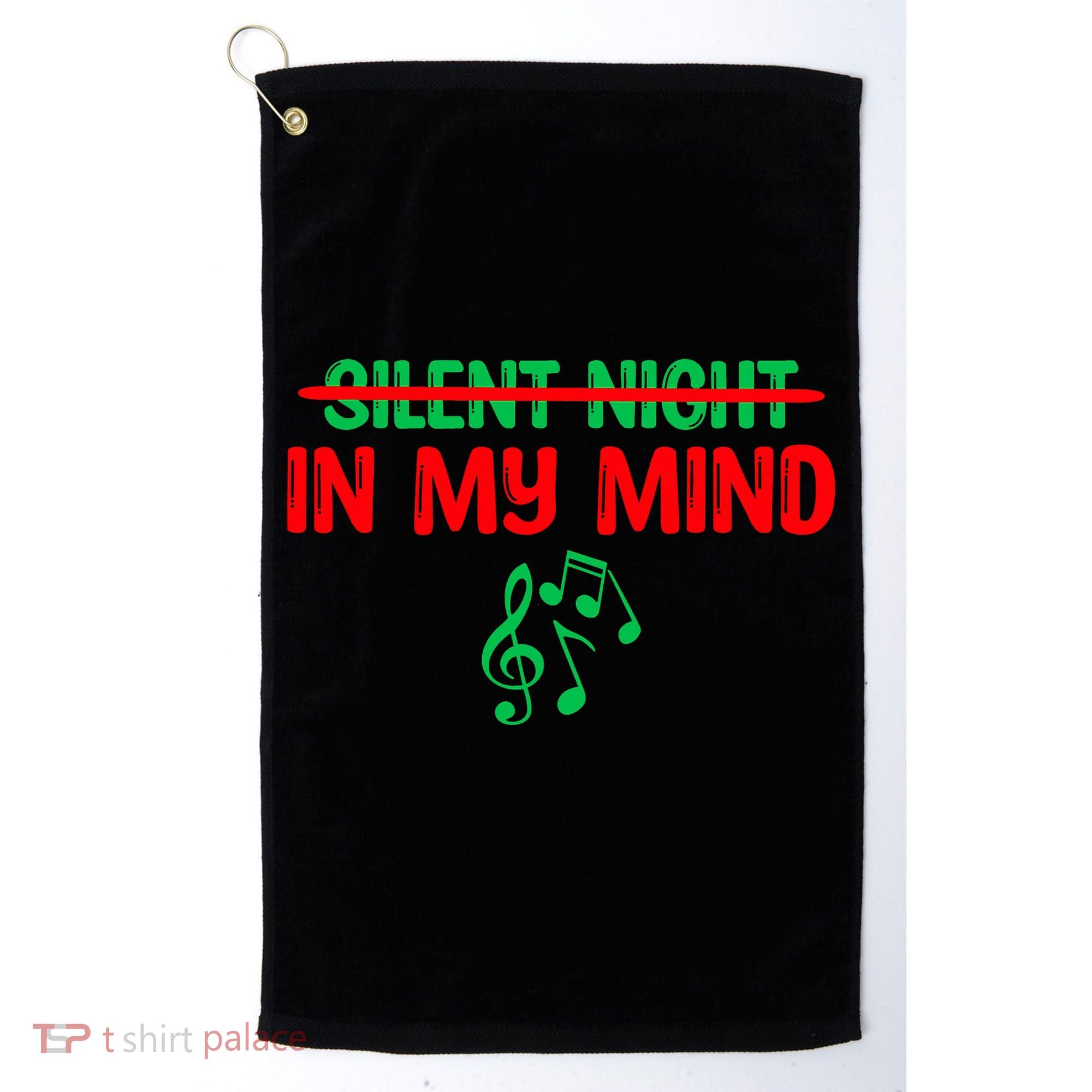 Silent Night In My Mind - Music Christmas Graphic  Golf Towel