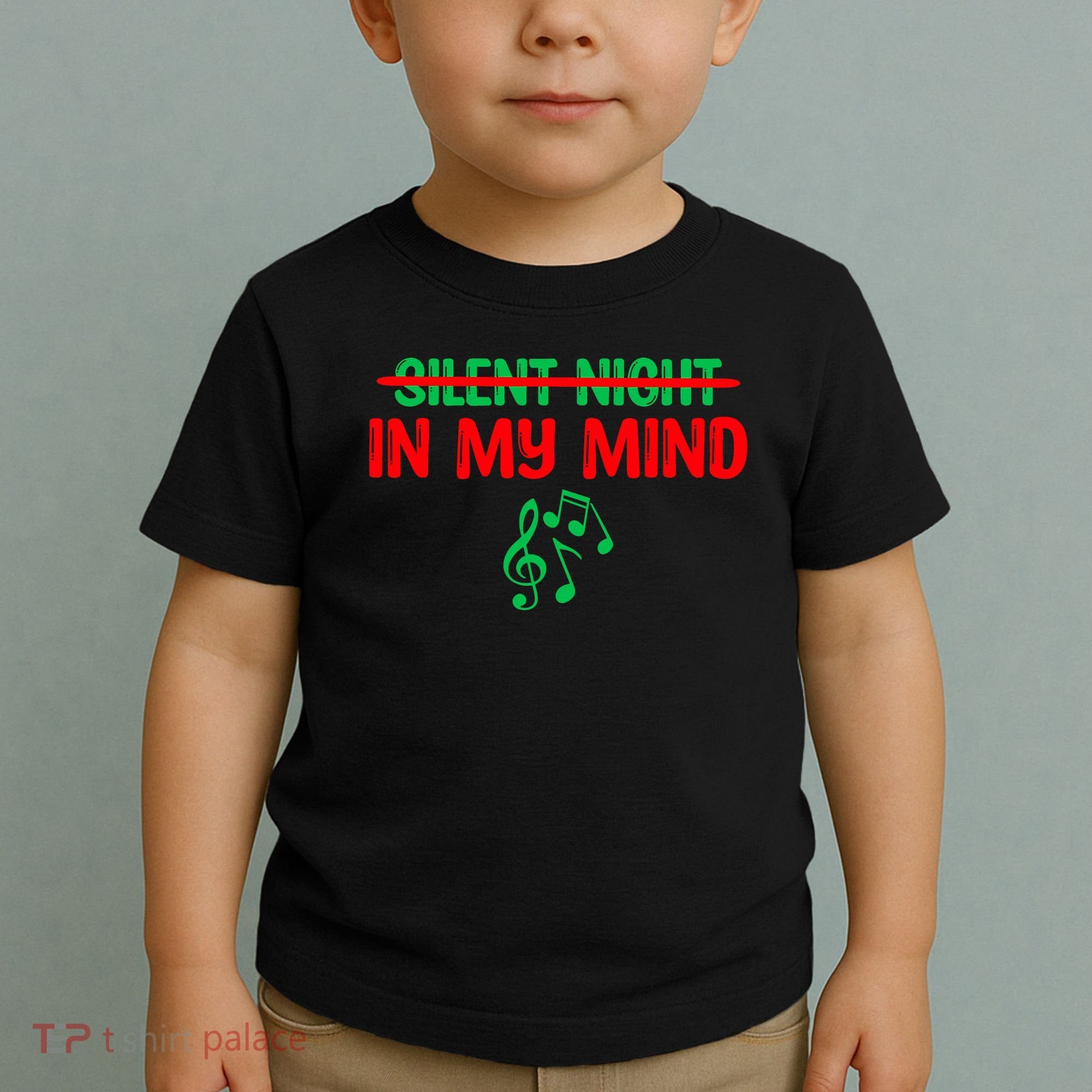 Silent Night In My Mind - Music Christmas Graphic  Toddler T-Shirt
