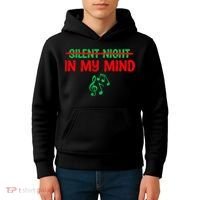 Silent Night In My Mind - Music Christmas Graphic  Kids Hoodie thumb 4
