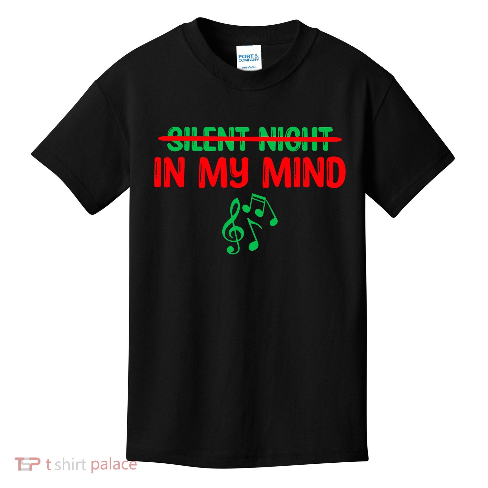 Silent Night In My Mind - Music Christmas Graphic  Kids T-Shirt