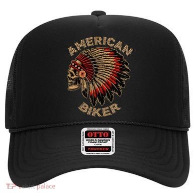 Skull Native Indian Vintage American Motorcycle Hat