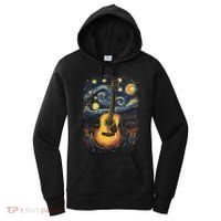 Starry Night Inspired Acoustic Guitar Women's Hoodie thumb 0