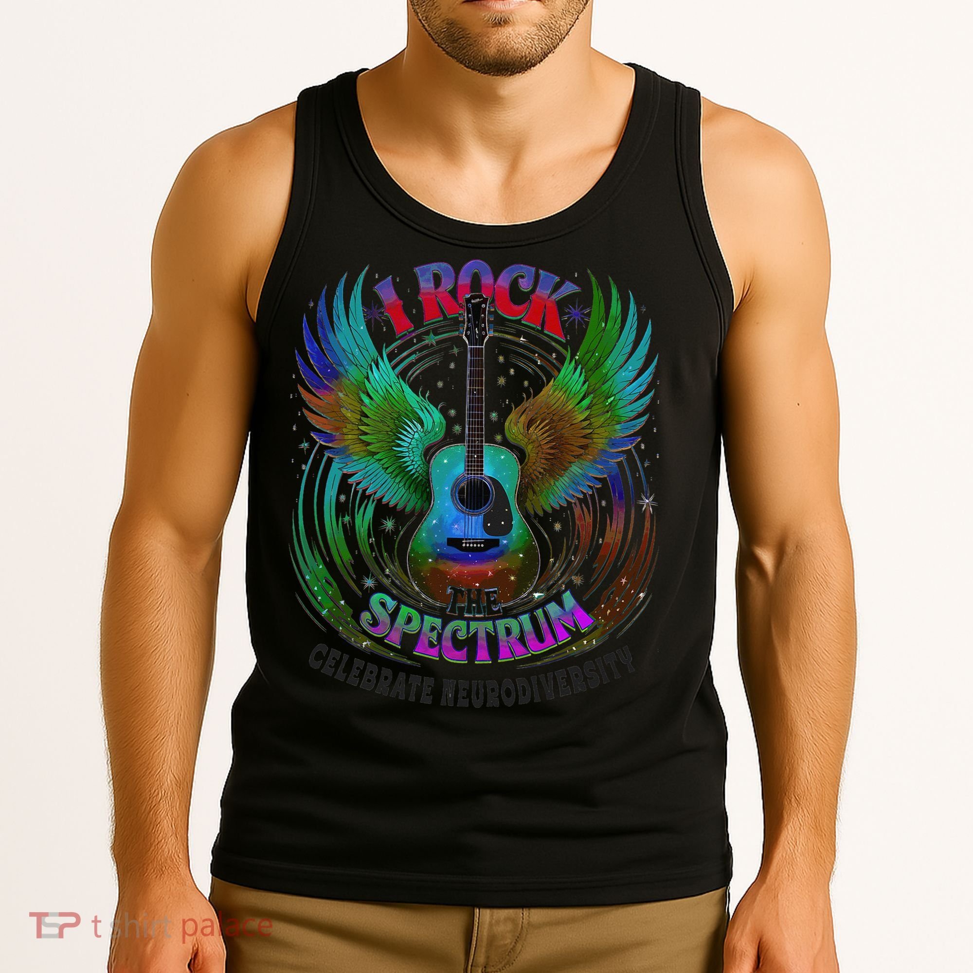 Spectrum Neurodiversity I ROCK THE SPECTRUM Autism Mom Tank Top