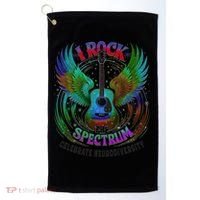 Spectrum Neurodiversity I ROCK THE SPECTRUM Autism Mom Golf Towel thumb 0