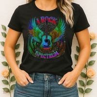 Spectrum Neurodiversity I ROCK THE SPECTRUM Autism Mom Women's T-Shirt thumb 2