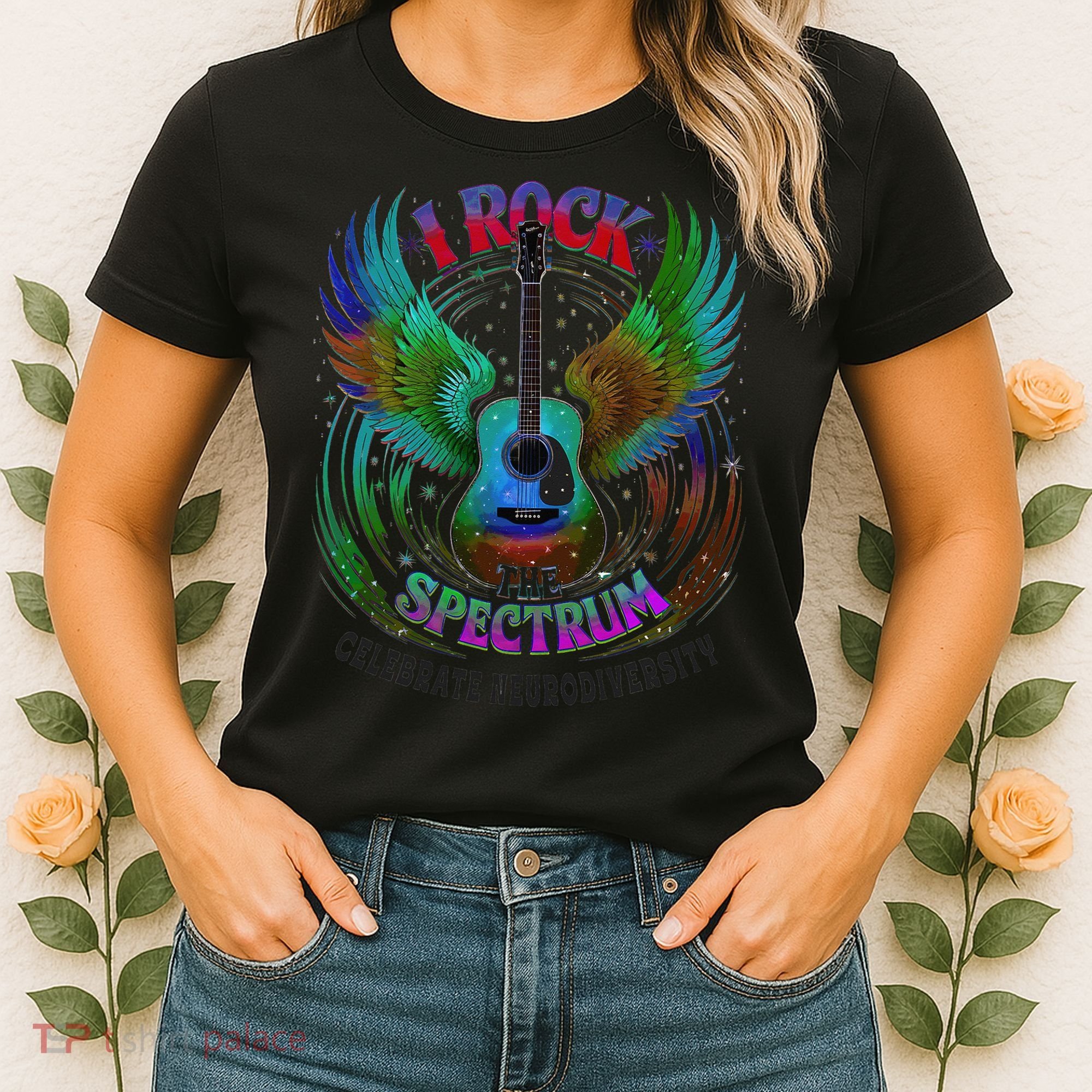 Spectrum Neurodiversity I ROCK THE SPECTRUM Autism Mom Women's T-Shirt