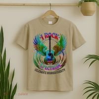 Spectrum Neurodiversity I ROCK THE SPECTRUM Autism Mom T-Shirt thumb 2