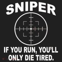 Sniper If You Run You'll Only Die Tired Golf Towel thumb 3