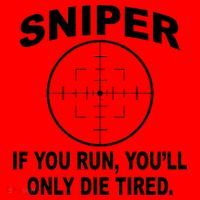Sniper If You Run You'll Only Die Tired Santa Hat thumb 1