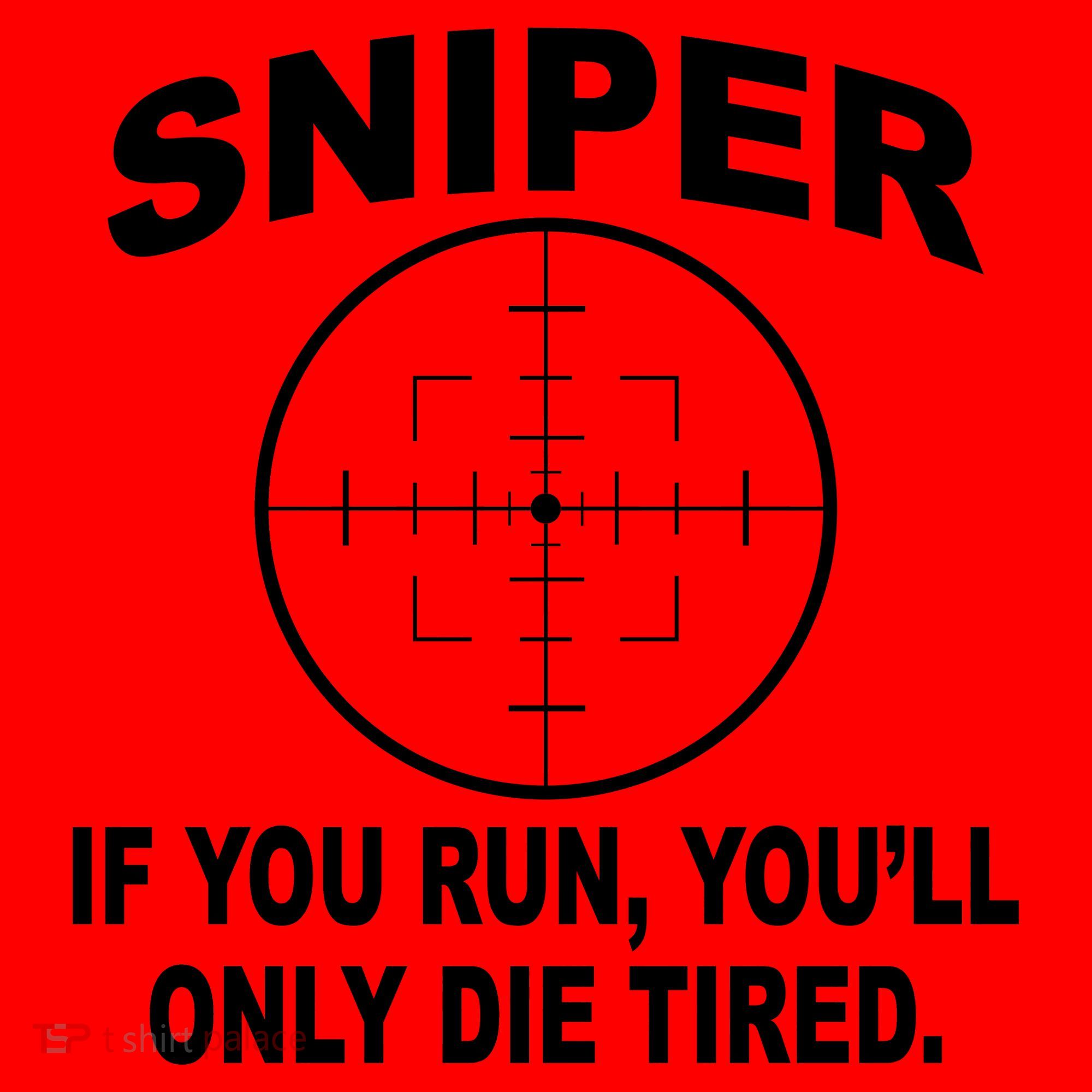 Sniper If You Run You'll Only Die Tired Santa Hat