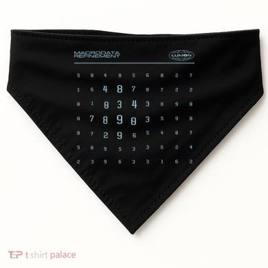 Scary Numbers Lumon Macrodata Refinement USA-Made Doggie Bandana