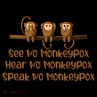 See NO Monkeypox, Hear NO Monkeypox, Speak NO Monkeypox Apron thumb 3