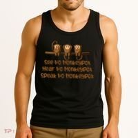 See NO Monkeypox, Hear NO Monkeypox, Speak NO Monkeypox Tank Top thumb 3