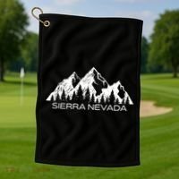 Sierra Nevada Mountains Cool Sierra Nevada Souvenir Gift Cool Gift Golf Towel thumb 1
