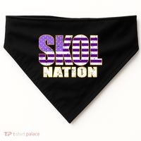 Skol Nation Meaningful Gift Meaningful Gift Purple White Gold USA-Made Doggie Bandana thumb 0
