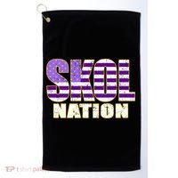 Skol Nation Meaningful Gift Meaningful Gift Purple White Gold Golf Towel thumb 0