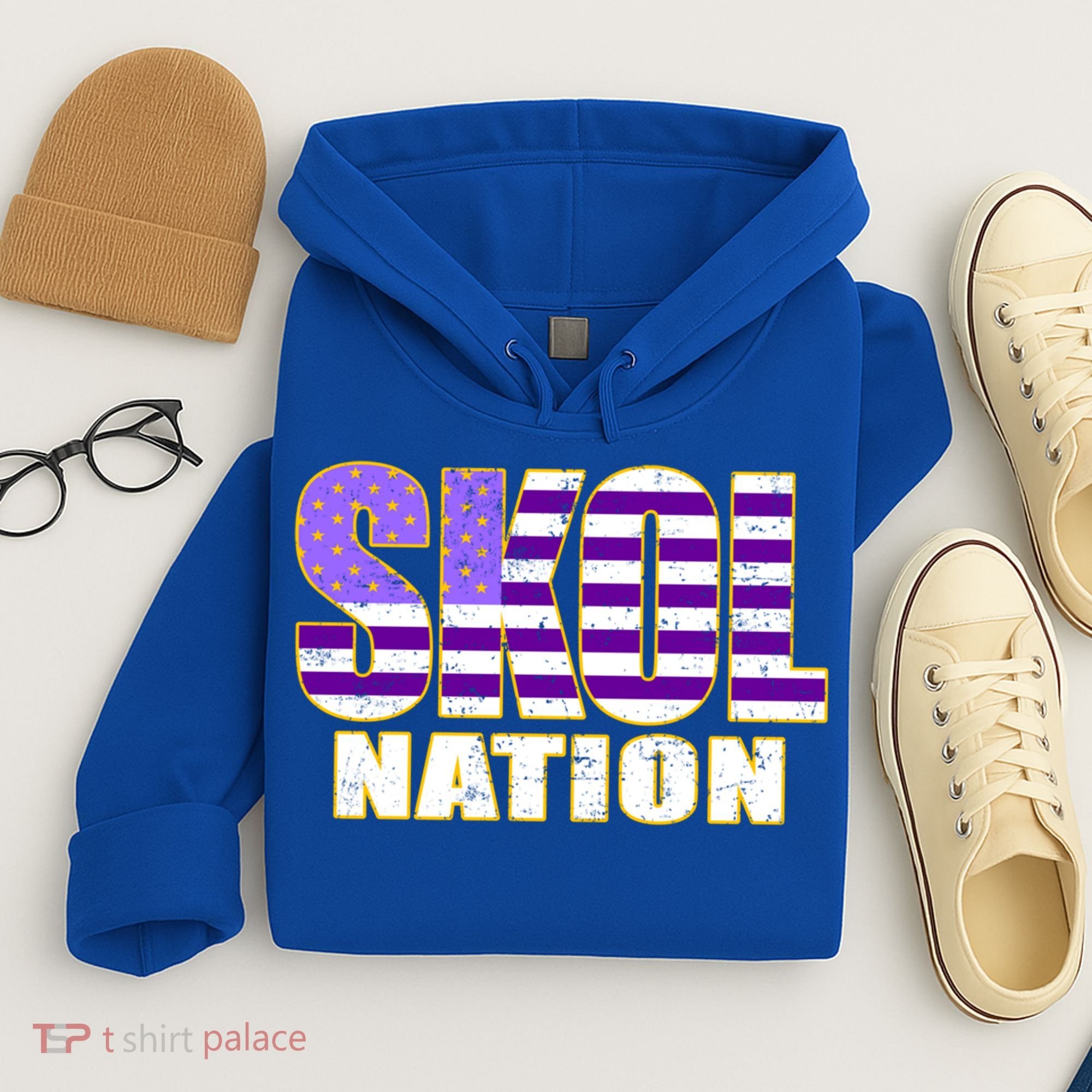 Skol Nation Meaningful Gift Meaningful Gift Purple White Gold Hoodie