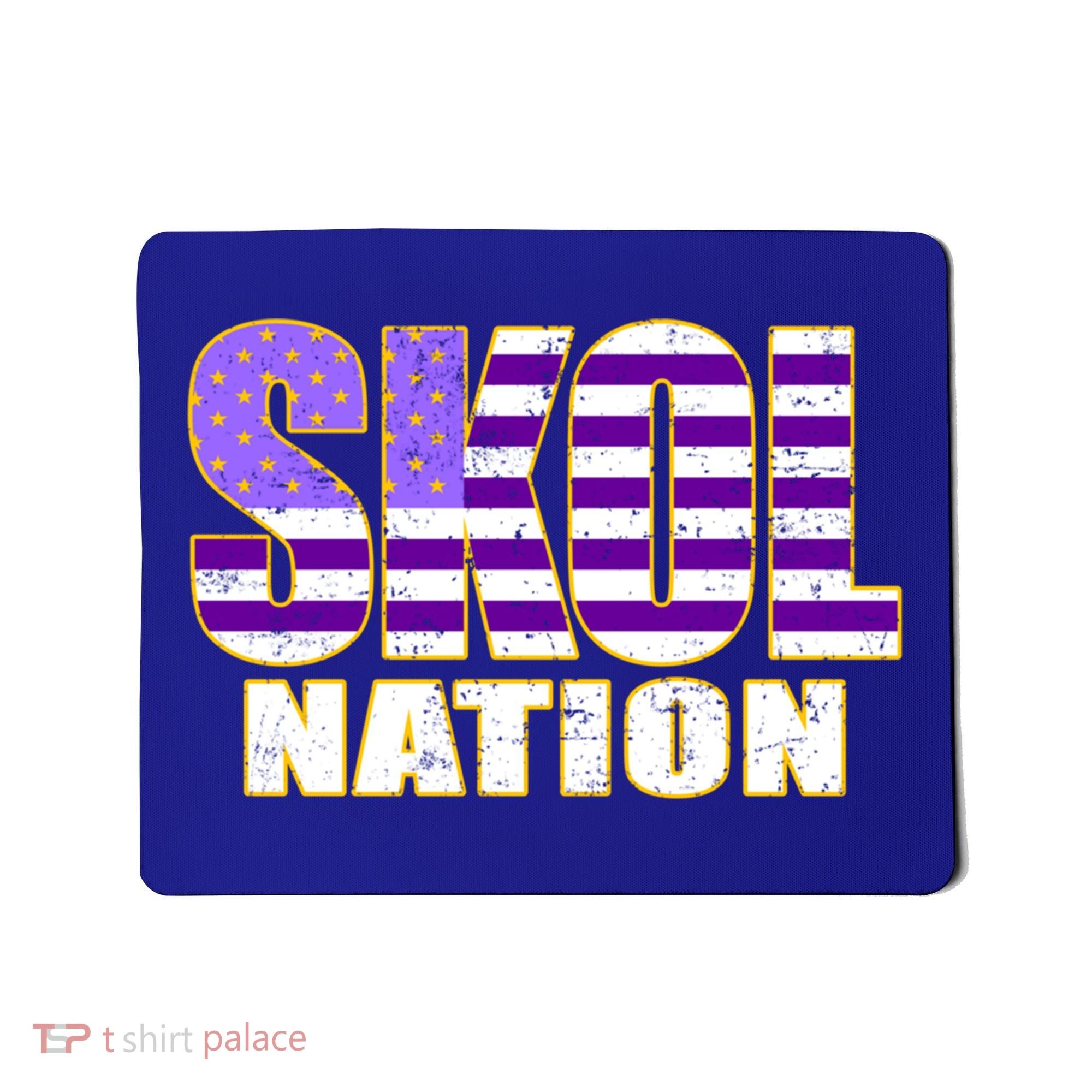Skol Nation Meaningful Gift Meaningful Gift Purple White Gold Mousepad