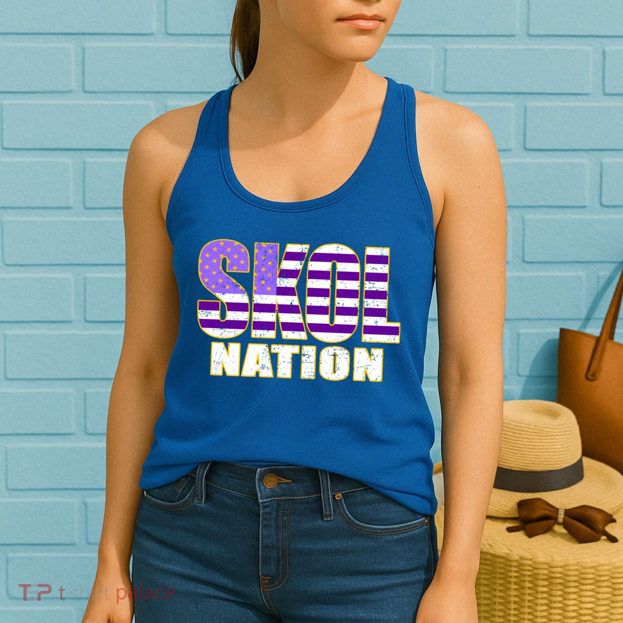 Skol Nation Meaningful Gift Meaningful Gift Purple White Gold Women's Tank Top