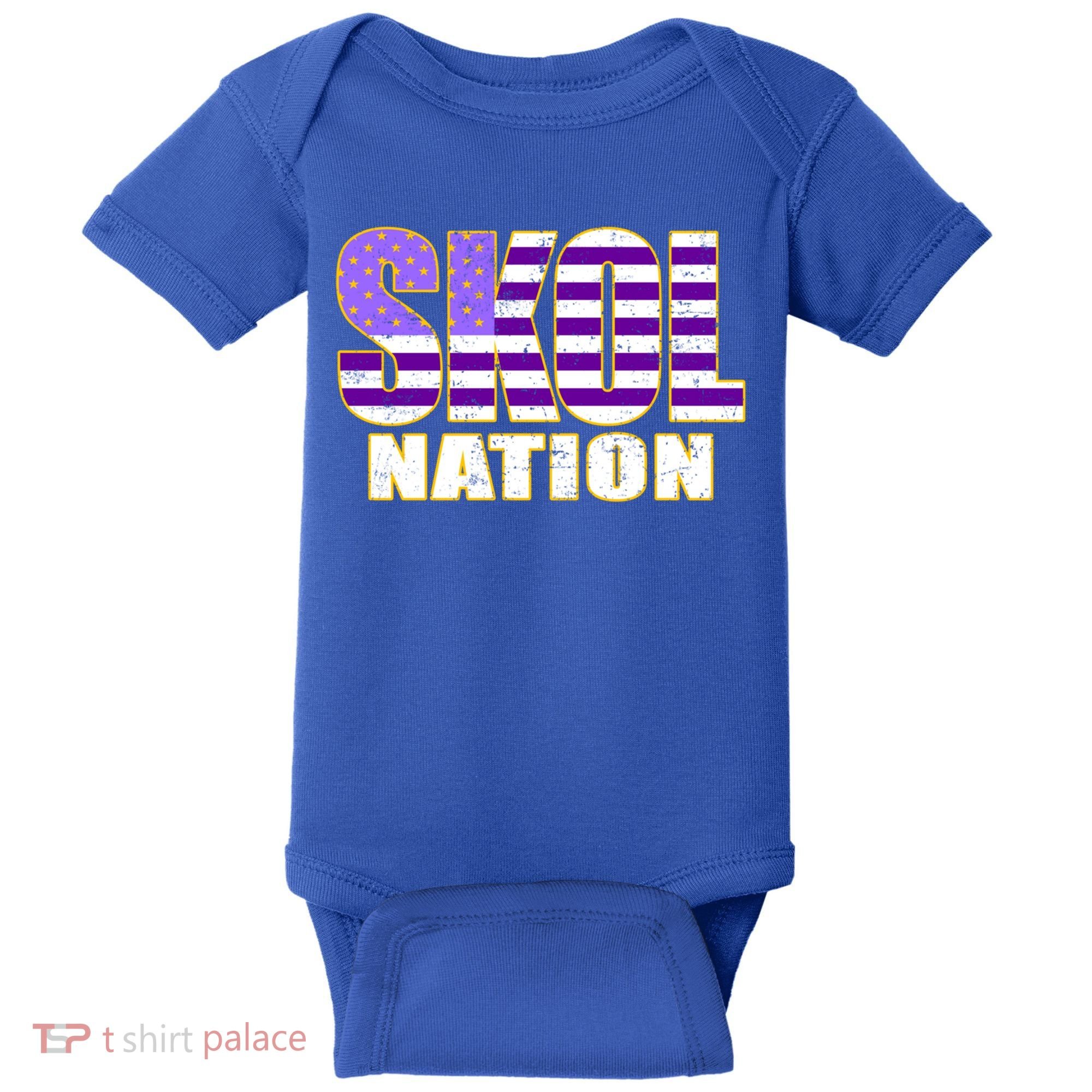 Skol Nation Meaningful Gift Meaningful Gift Purple White Gold Baby Bodysuit