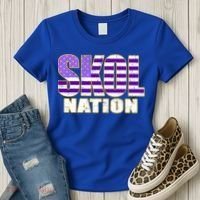 Skol Nation Meaningful Gift Meaningful Gift Purple White Gold Women's T-Shirt thumb 3