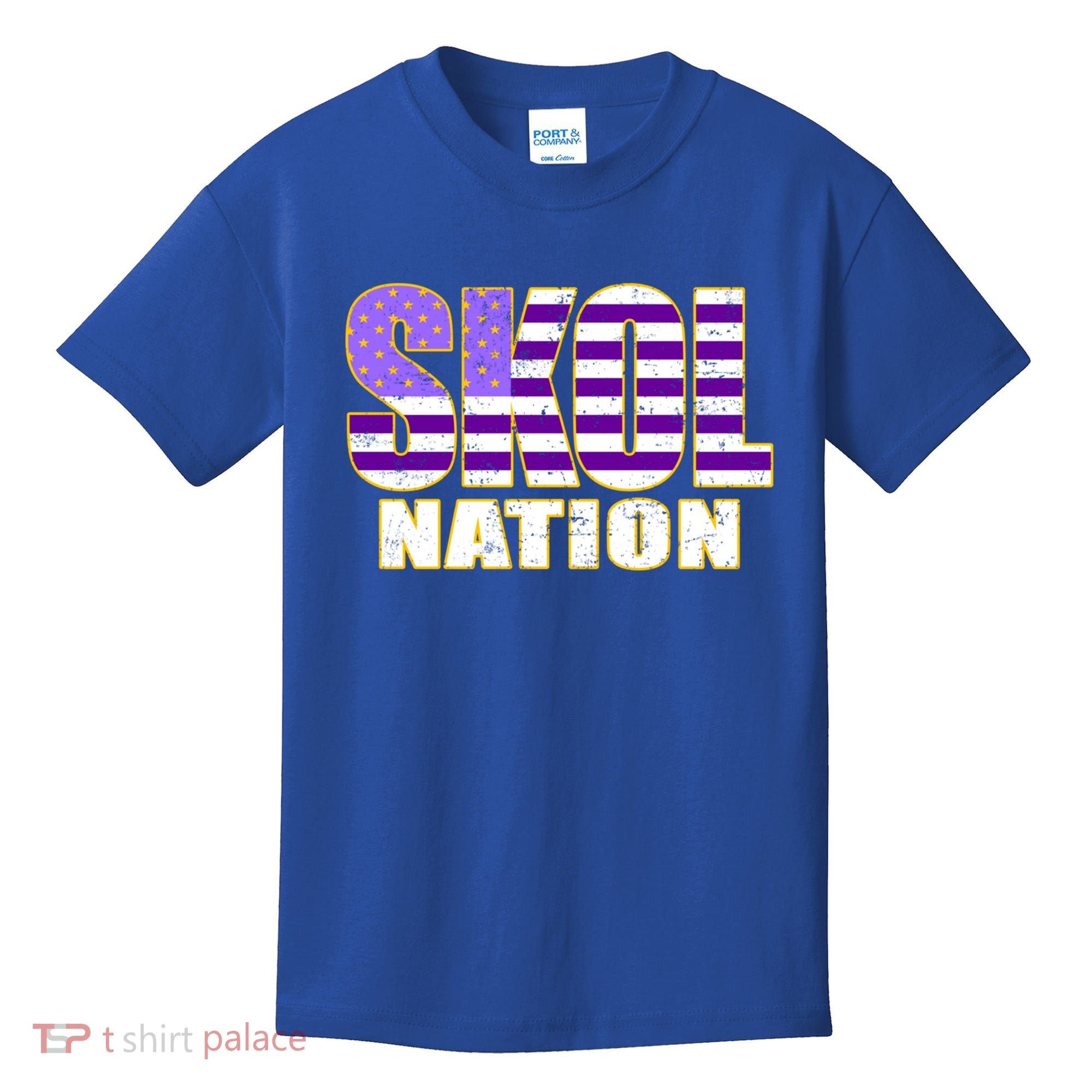 Skol Nation Meaningful Gift Meaningful Gift Purple White Gold Kids T-Shirt