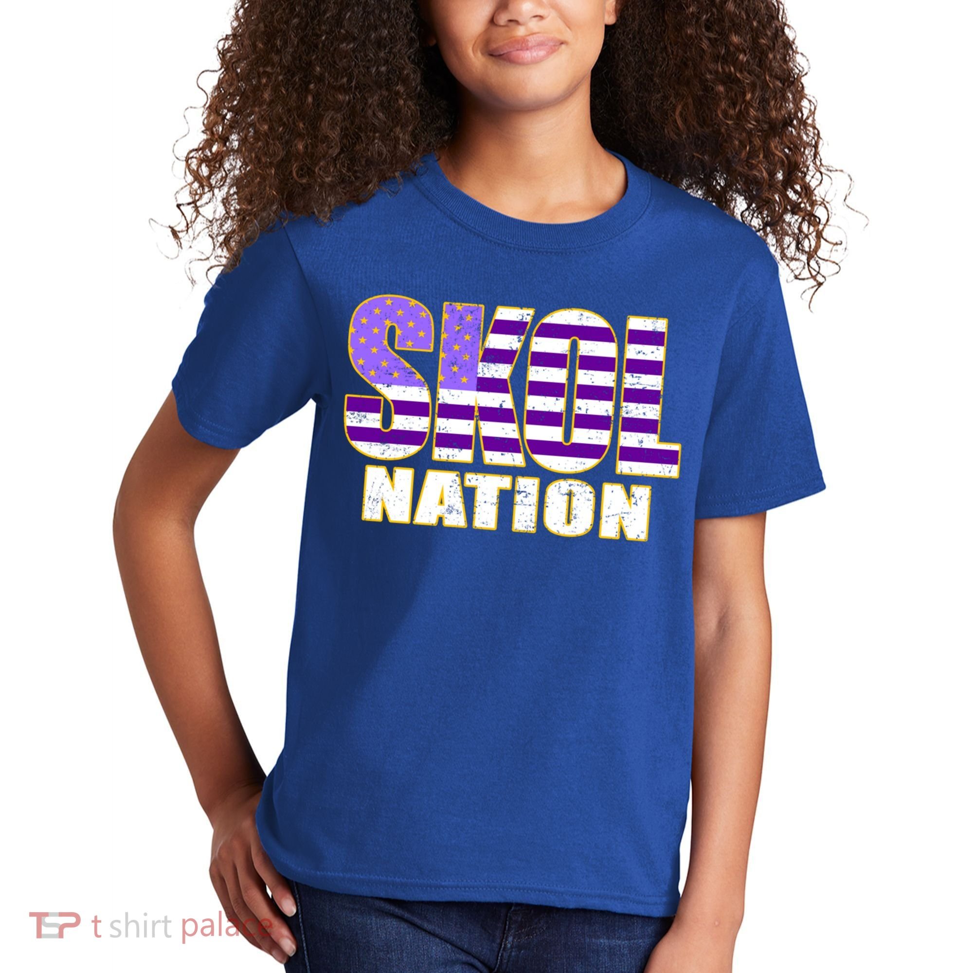 Skol Nation Meaningful Gift Meaningful Gift Purple White Gold Kids T-Shirt